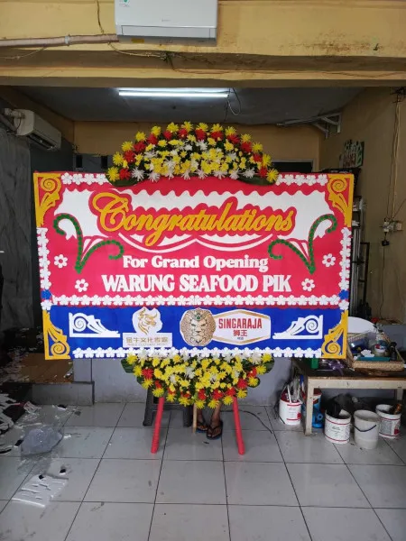 Papan Bunga Ucapan Selamat Bayah